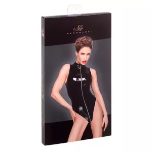 Noir Body Bodie S Noir PVC цельный безрукавный виниловый боди с двусторонней металлической молнией, информация по размеру
