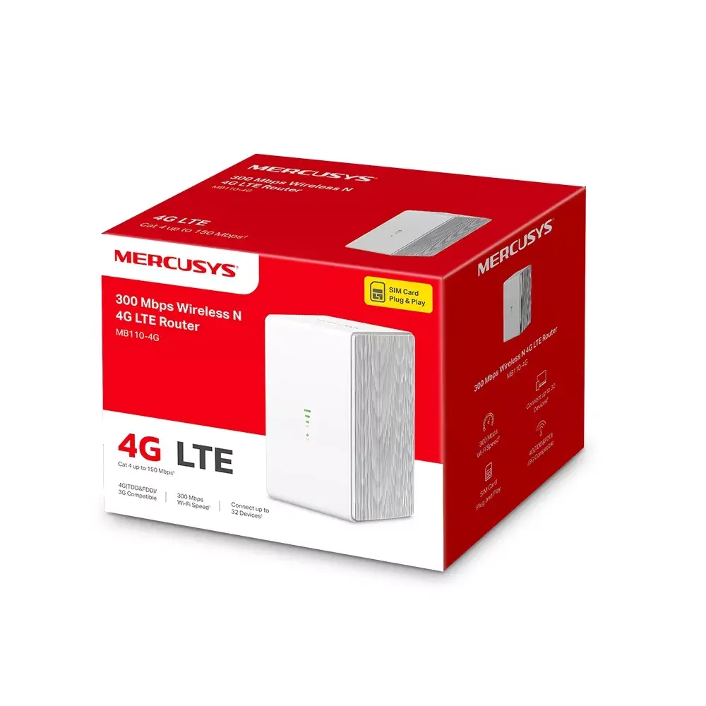 Беспроводной маршрутизатор Mercusys 300 Мбит/с 4G LTE Photo 3