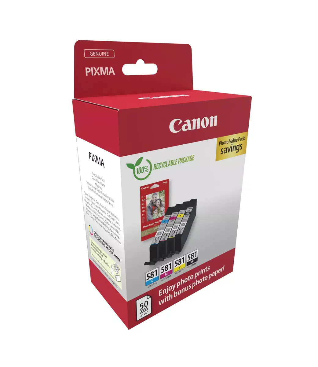 Картридж Canon CLI-581 Черный Голубой Пурпурный Желтый Photo 2