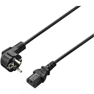 Renkforce IEC savienojuma kabelis [1x zemējuma kontakta leņķveida kontaktdakša - 1x IEC kontaktdakša C13] 0,75 m melns (RF-5771520)
