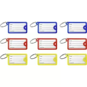 Keychain set Basetech BT-1697191, 9 pieces — assorted metal key rings and attachments