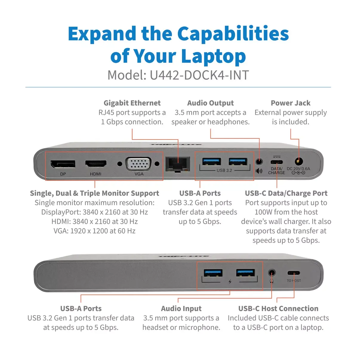 EATON U442-DOCK4-INT USB-C dokstacija Photo 4
