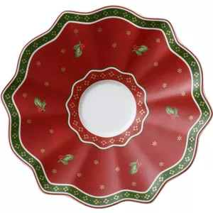Villeroy & Boch Toy's Delight piena kafijas tasītes apakštase, premium porcelāns, sarkana