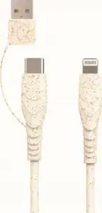 Cable BIOnd USB-C to Lightning & USB-A 3A 1.2 m (BIO-CT-IP) — charging and data cable