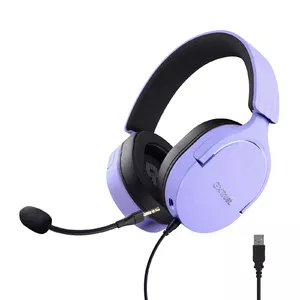 Trust GXT 490P FAYZO Austiņas Vadu Speļu USB Type-A Melns, Lillā