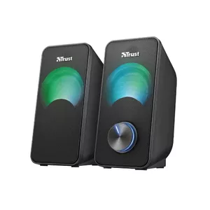Wired loudspeaker TRUST Arys Black — 2.0, 6 W RMS, USB power, 100–20000 Hz, 2 drivers, 6.3 cm