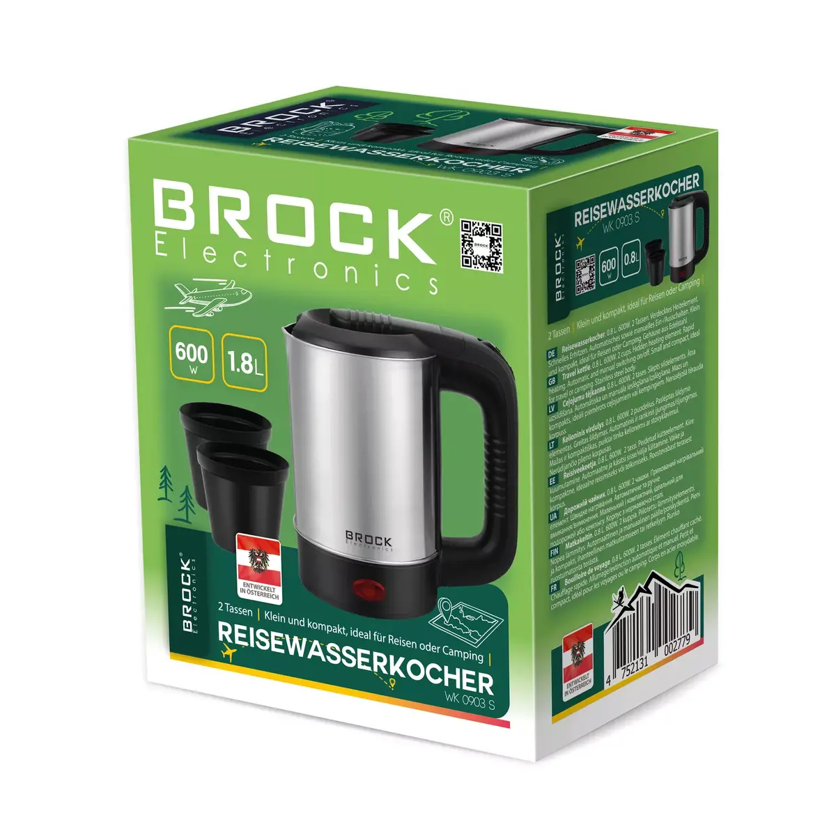 BROCK WK 0903 S Travel Electric Kettle 0.5L Photo 2