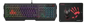 A4Tech B1700 Проводной игровой комплект клавиатура и мышь USB RGB LED подсветка цифровой блок Черный