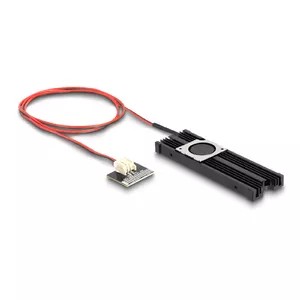 Heatsink DeLOCK Heat sink with Fan for M.2 SSD 2280 black Aluminium