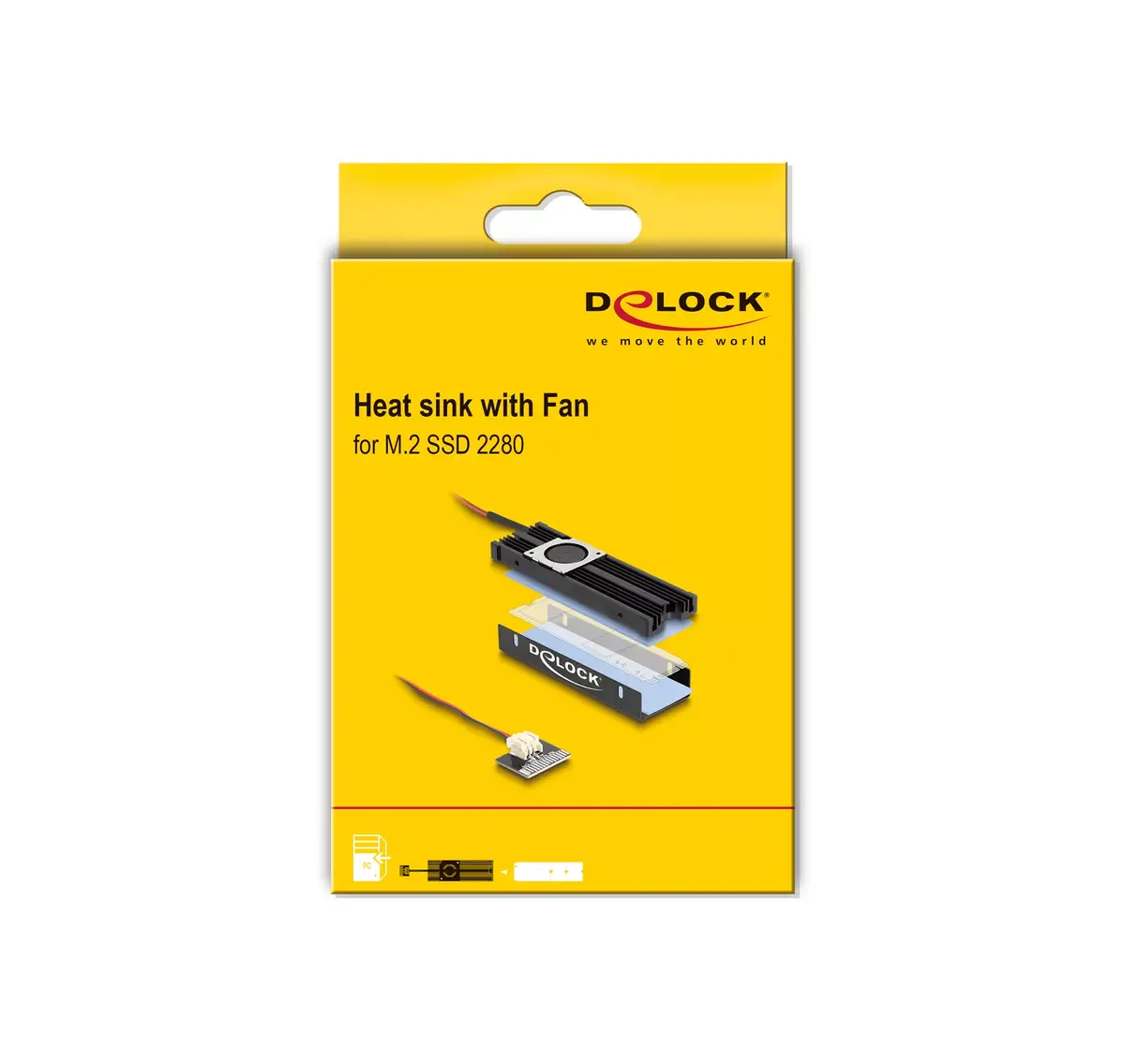 Siltuma izlietne DeLOCK Heat sink ar ventilatoru M.2 SSD 2280 Photo 6
