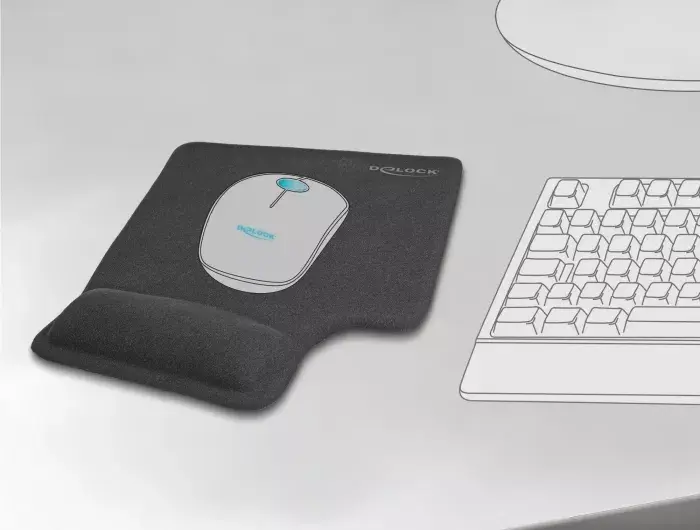 DeLOCK Ergonomic Mouse Pad left-hander black Photo 3