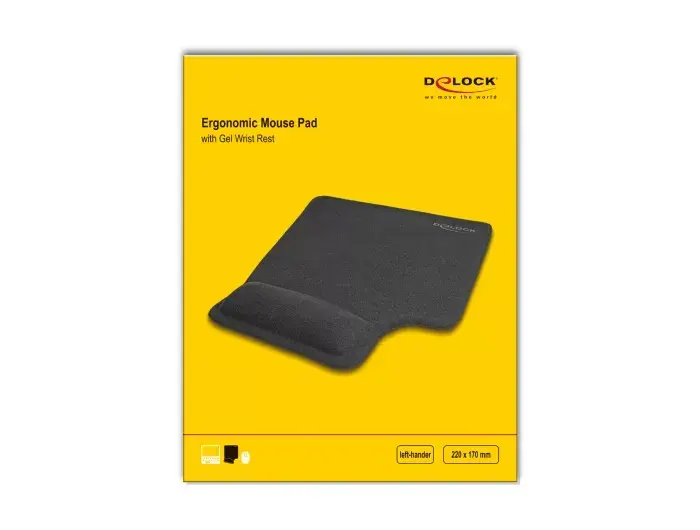 DeLOCK Ergonomic Mouse Pad left-hander black Photo 4