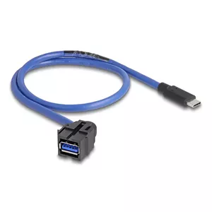 Кабель DeLOCK 88156 USB 0.5 м USB A USB C Черный Синий