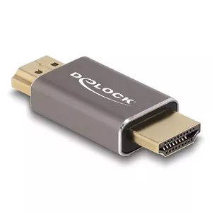 DeLOCK HDMI Adapter male to male 8K 60 Hz grey metal