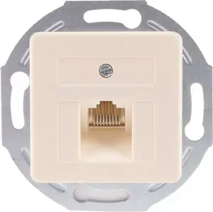 UAE outlet 1x8 flush-mounted with central plate and metal support ring, ShiverPeaks S/CONN 74221-1-50-UNI