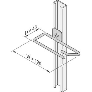 Cable eyes SCHROFF F.C-RAIL 45x120 mm 4x – cable management accessory