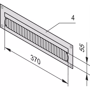 Cable ducting panel SCHROFF 7021 4U — rack-mounted cable management panel, 4U height