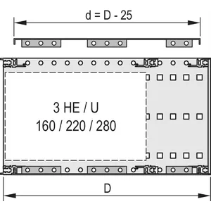 Cover plate SCHROFF EMC 84HP 295D, kit of 2 pieces