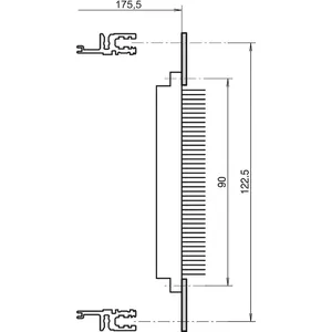 Flat rail SCHROFF 20822048, 84HP width, DIN 41612 compatible, kit of 4 pieces