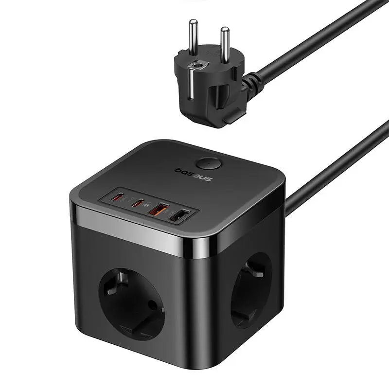 Baseus PowerCombo Cube strāvas sadalītājs 3AC+2U+2C 30 W Photo 4