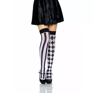 Колготки Leg Avenue 6120_00722 Черные Белые Один Размер