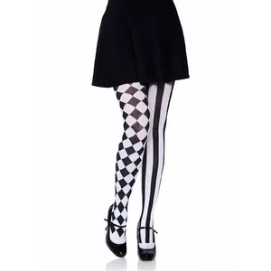 Колготки Leg Avenue 7720_00722 Черные Белые Один Размер