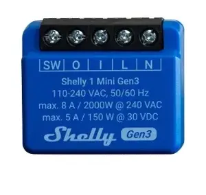 Smart switch Shelly 1 Mini Gen3 1P Wireless 110-240V