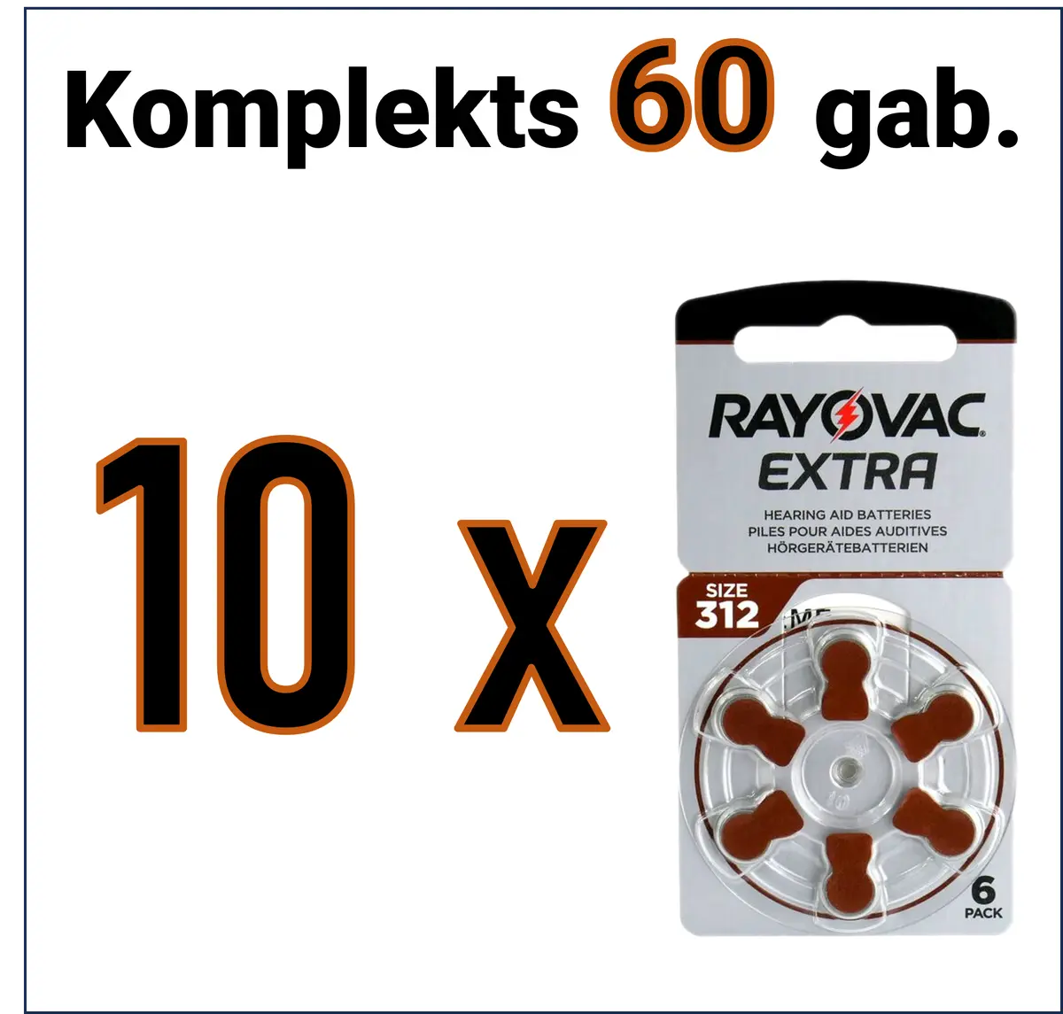 Батарейки для слуховых аппаратов RAYOVAC Extra Advanced 312 Photo 4