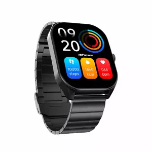 Умные часы HiFuture Apex 2.04 дюйма AMOLED Сенсорный экран 368 x 448 пикселей 40 мм Черный ремешок из нержавеющей стали
