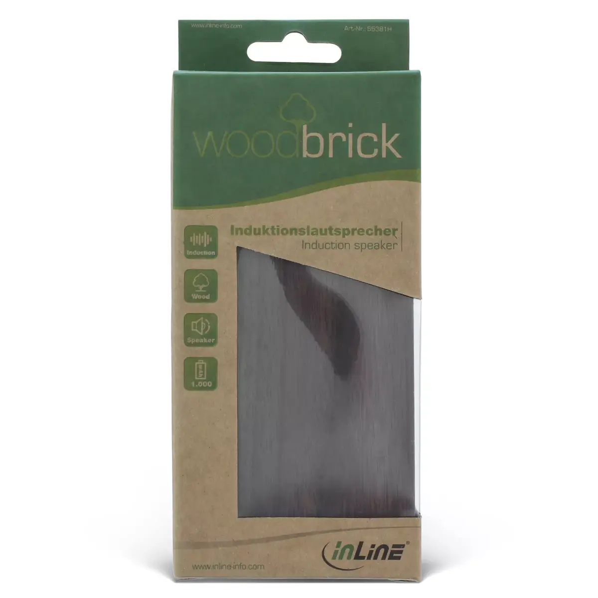 Indukcijas skaļrunis InLine woodbrick 55381H Photo 8