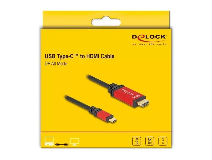 DeLOCK USB Type-C uz HDMI kabelis 8K 60Hz Photo 3
