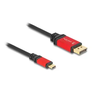 DeLOCK USB Type-C to DisplayPort Cable 8K 30Hz HDR 3m Red