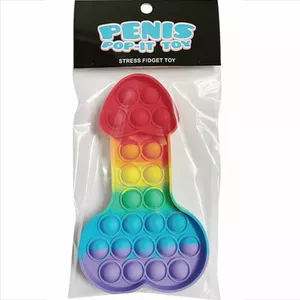 Anti-Stress Pop-It Toy by kheper games — Multicolor silicone fidget (penis shape) D-237670