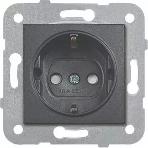 Sienas kontaktligzda ar bērnu aizsardzību Viko by Panasonic 9210 5542, melna, iebūvējama