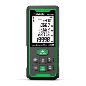 Лазерный дальномер SNDWAY SW-100G — дальность 100 м, точность 1 мм