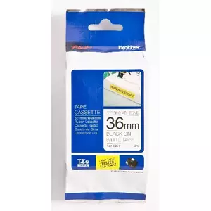 Brother TZe-S261 Strong Adhesive Label Tape, 36mm x 8m, Black on White