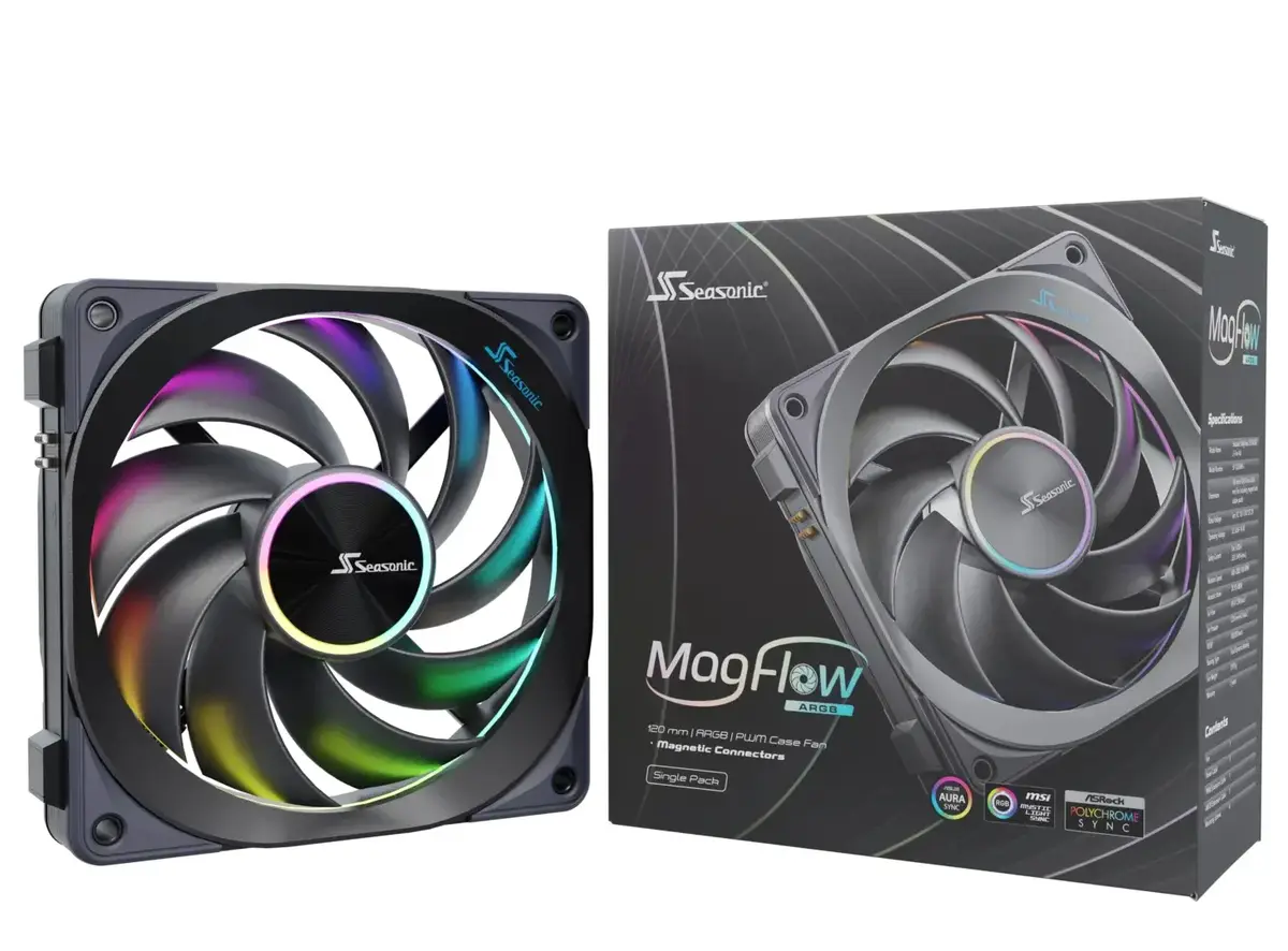 Вентилятор Seasonic MagFlow ARGB Photo 8