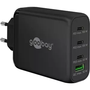 Зарядное устройство Goobay 65555 для ноутбука и смартфона черное