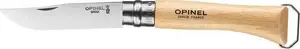 Kabatas nazis Opinel No. 10 — nerūsējošā tērauda asmens, koka rokturis, iebūvēts korķa skrūvītis