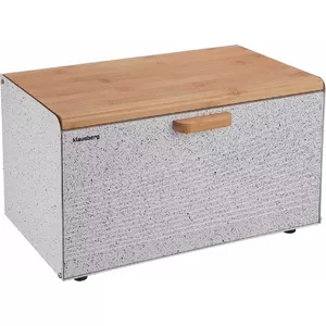 Bread box Klausberg wooden-steel KB-7466 for countertop storage, mixed materials