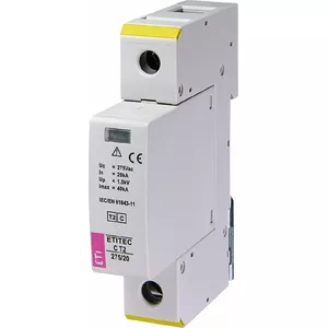 Pārlādju ierobežotājs Eti-Polam C T2 275/20, modelis 002440393, SPD īslaicīgu pārspriegumu aizsardzībai