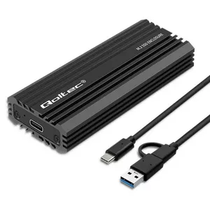 Внешний корпус QOLTEC NV2270 для M.2 SATA/NVMe SSD, USB-C, до 2 ТБ