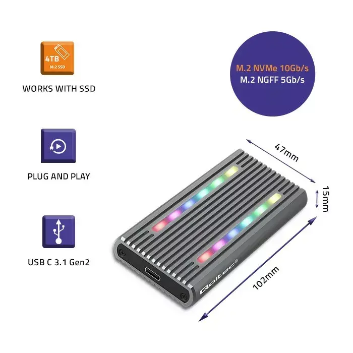 SSD enclosure Qoltec 52272 Photo 3