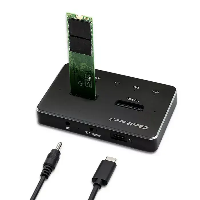 QOLTEC 52274 M.2 NVMe/SATA duālais SSD dokstacija USB‑C Photo 4