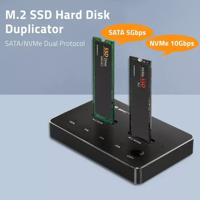 QOLTEC 52274 M.2 NVMe/SATA duālais SSD dokstacija USB‑C Photo 9