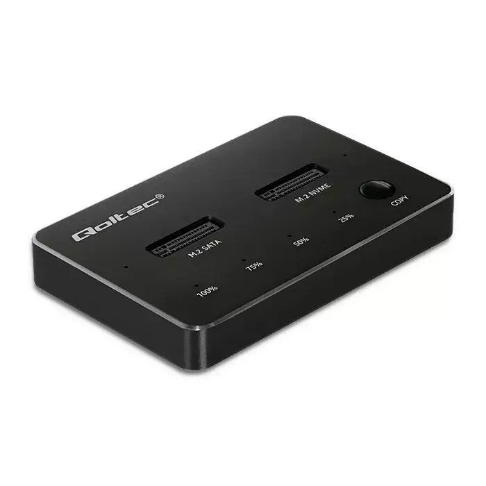 QOLTEC 52274 M.2 NVMe/SATA duālais SSD dokstacija USB‑C Photo 11