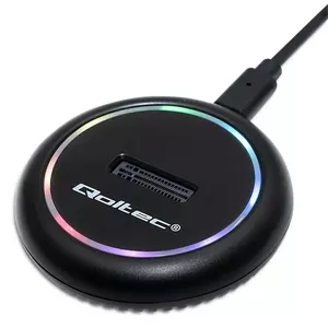 M.2 SSD dokstacija QOLTEC 52275 priekš SATA un NVMe дискu, USB savienojums