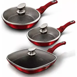 Набор сковород berlinger haus Metallic Line Burgundy Edition 20/24/28 см