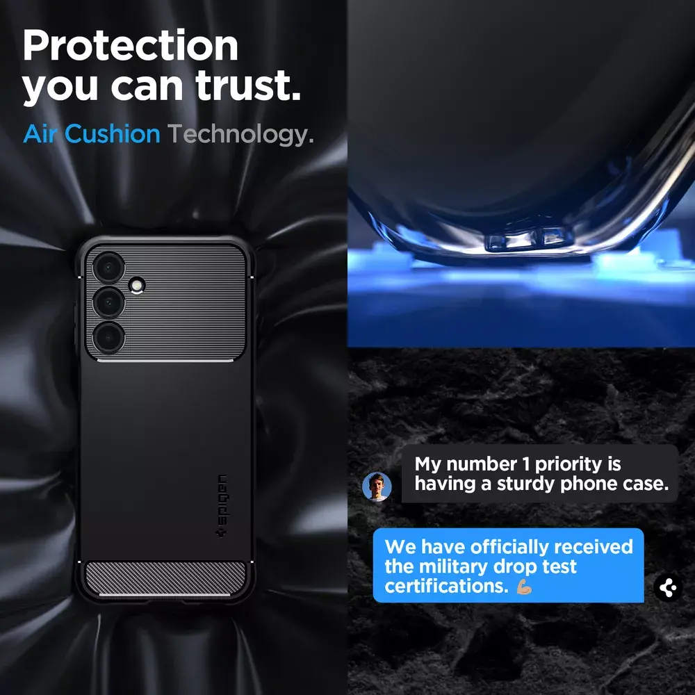 Spigen Galaxy A25 5G Case Rugged Armor Black Photo 6