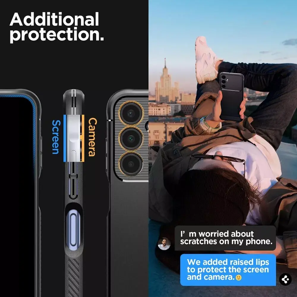 Spigen Galaxy A25 5G Case Rugged Armor Black Photo 7